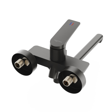 Смеситель для ванны Tokito MITSUISHI TOK-MIT-1015GM настенный вороненая сталь