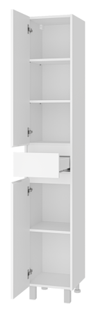 Шкаф-пенал Misty Алиса Э-Али0501-01Л 40х190 напольный цвет белый