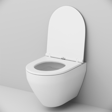 Унитаз подвесной Am.Pm Spirit V2.0 C701700SC белый с сиденьем микролифт безободковый каскадный смыв