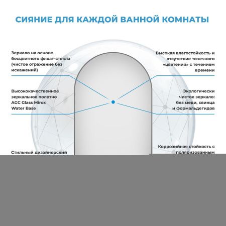 Зеркало Wellsee 7 Rays' Spectrum 172201660 40х70 подвесное