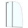 Душевая шторка на ванну Azario Boston AZ-142 100х140 стекло прозрачное профиль хром ориентация универсальная