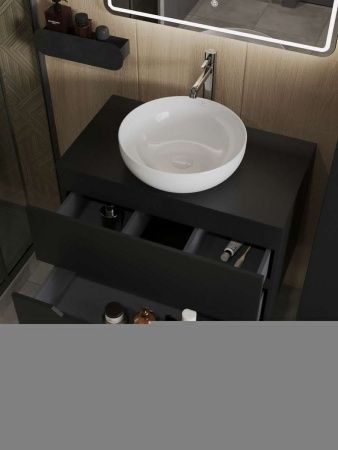 Тумба с раковиной Orange Line Li-80TubMDF+B07-420W 80х50