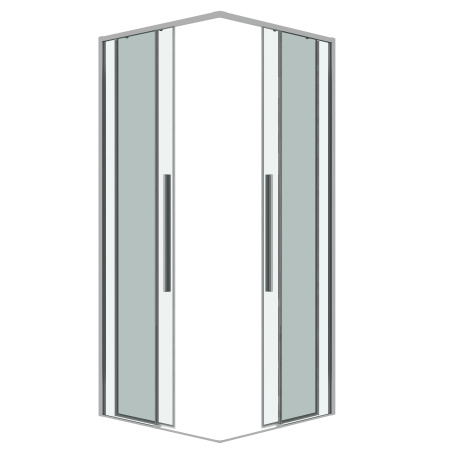 Душевая дверь Grossman Galaxy 1/2.K33.01.70.10.00 70х195 стекло прозрачное профиль хром глянцевый