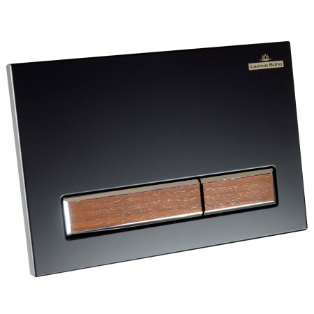 Клавиша смыва механическая Lavinia Boho RelFix 38050602 цвет черный матовый/темное дерево