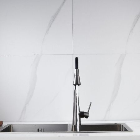 Смеситель для кухни Rose R213T на мойку оружейная сталь