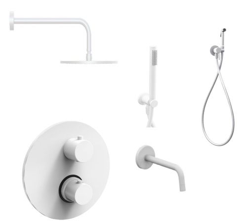 Душевая система Paffoni Light KITZLIQ019BO046KING встраиваемая в стену с термостатом