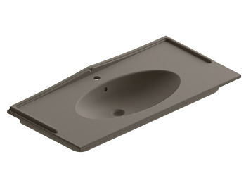 Раковина из санфаянса Berloni Bagno LAVQAVINCXR57 129 (2DCELAVCXQV106) 107х52 встраиваемая цвет серый