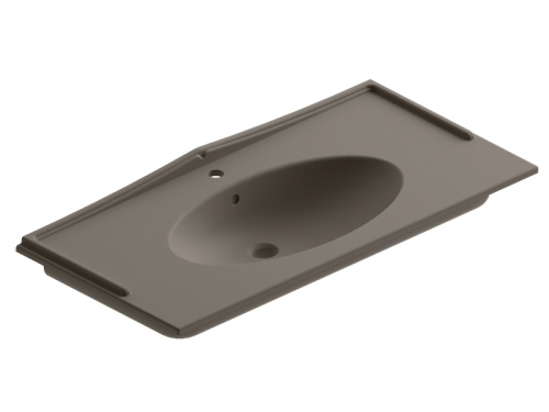 Раковина Berloni Bagno 52 см LAVQAVINCXR57 129 (2DCELAVCXQV106) встраиваемая цвет серый
