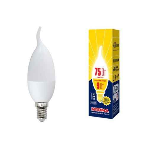 Лампа светодиодная Volpe LED-CW37 LED-CW37-9W/WW/E14/FR/NR картон - фото 2