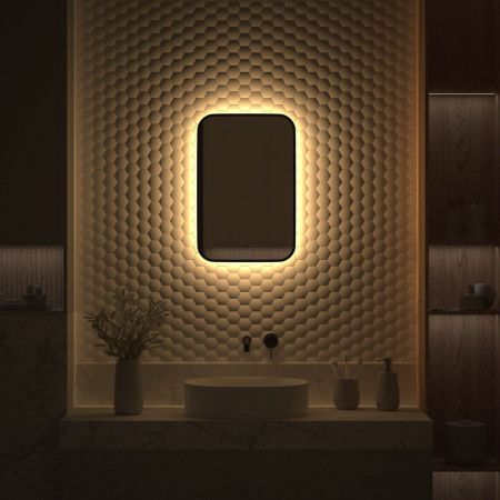 Зеркало с подсветкой Defesto AURA DF 2972R 40х60 подвесное