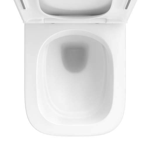 Унитаз подвесной Wellsee Pure BY Wellsee 182602001 белый глянцевый с сиденьем микролифт безободковый каскадный смыв - фото 3