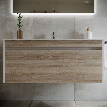 Тумба под раковину Sancos Smart SM120-1E 120х50 подвесная цвет коричневый