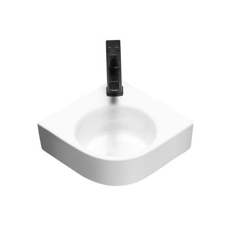 Раковина из сантехнического фарфора Vincea VBS-502 40х40 подвесная цвет белый 1 отверстие под смеситель