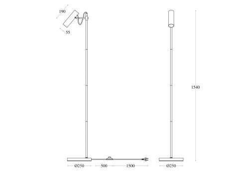 Светильник напольный Maytoni Bansky MOD129FL-01B - фото 4