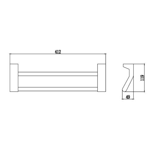 Полотенцедержатель Savol S-407348 - фото 3