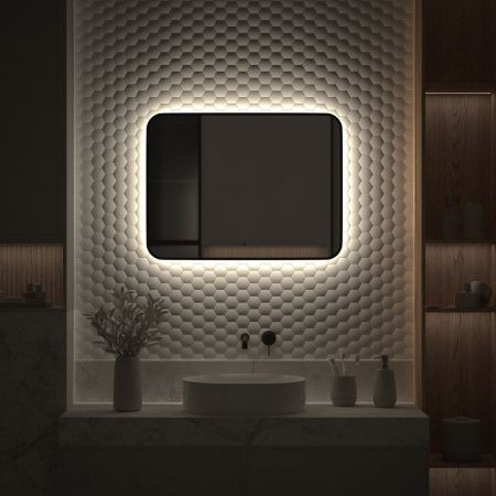 Зеркало с подсветкой Defesto AURA DF 2967RH 80х60 подвесное