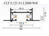 Шинопровод встраиваемый однофазный Crystal Lux CLT 0.121 CLT 0.121 01 L2000 WH