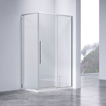 Душевой уголок Vincea Slim-N VSR-4SN9014CL 140х90 стекло прозрачное профиль хром глянцевый без поддона