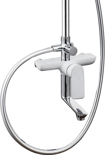Душевая стойка Aquanet Arctic AF520-72-R-CW настенная цвет белый/хром - фото 4
