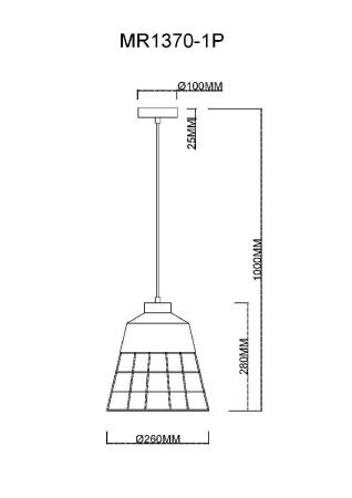 Светильник подвесной Myfar Hill (Хилл) MR1370-1P