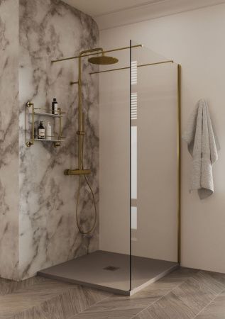 Душевая перегородка Allen Brau Infinity 3.21037.BA 100х200 стекло прозрачное профиль серебро