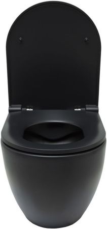 Чаша унитаза подвесная Allen Brau Reality 4.32006.31 цвет черный без сиденья безободковая каскадный смыв