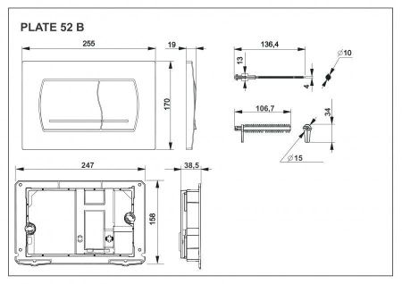 Клавиша смыва механическая Roca In-Wall 78901150B2 цвет хром