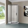 Душевой уголок Vincea Stresa VSP-1S900CLGM 90х90 стекло прозрачное профиль вороненая сталь без поддона