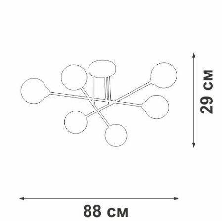 Люстра потолочная Vitaluce V3931-8/6PL