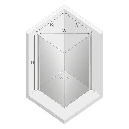 Душевой уголок New Trendy NEW SOLEO Chrome D-0141A/D-0141A 90х90 стекло прозрачное профиль хром без поддона - фото 3