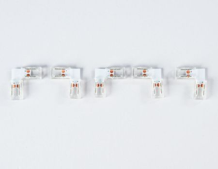 Соединитель угловой L для светодиодной ленты COB 8mm 12/24V (2 контакта) GS6851 (5 шт.) Ambrella Light illumination (иллуминатион) GS6851