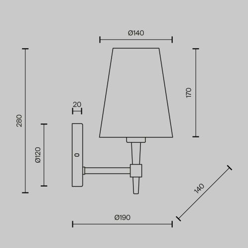 Бра Maytoni Zaragoza H001WL-01BS - фото 3