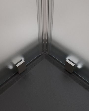 Душевой уголок Cezares MOLVENO MOLVENO-AH-21-90+20-P-GM 110х90 стекло рифленое профиль оружейная сталь без поддона