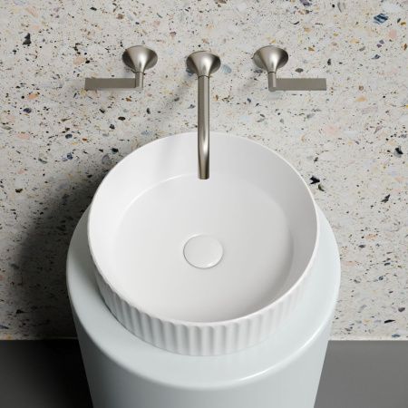 Раковина из сантехнического фарфора Ceramica Nova ELEMENT CN6057MW 40х40 накладная цвет белый без отверстий под смеситель