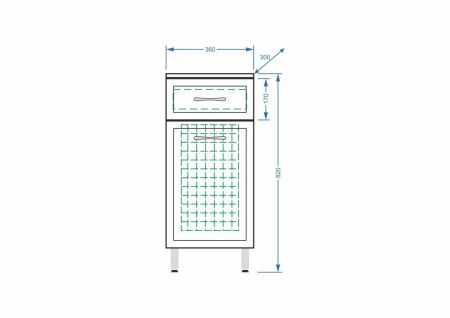 Комод Stella Polar Концепт SP-00000152 40х30 напольный цвет белый