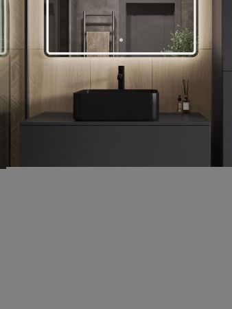 Тумба с раковиной Orange Line Li-100TugMDF+B02-460MB 100х50 цвет серый