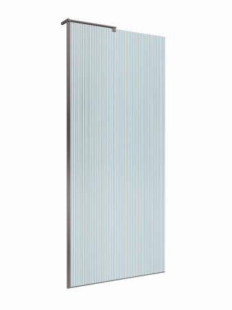 Душевая перегородка BelBagno UNO UNO-L-1-TB-90-FL-GM 90х200 стекло рифленое профиль оружейная сталь