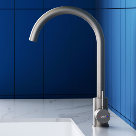 Смеситель для кухни Dorff Logic D3000000 на раковину нержавеющая сталь
