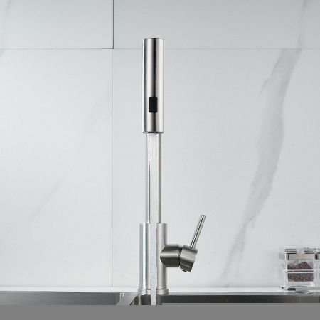 Смеситель для кухни Shevanik S263L на мойку сатин