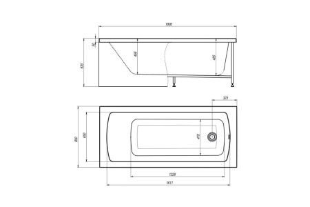 Ванна акриловая Royal Bath Vienna RB953507 180х80 пристенная прямоугольная