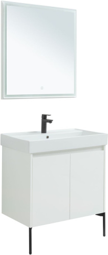 Комплект мебели: тумба с раковиной + зеркало Aquanet Nova Lite 00302535 напольный/подвесной - фото 2