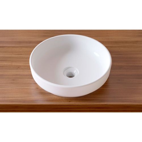 Раковина из сантехнического фарфора Lavinia Boho Bathroom Sink Slim 33311005 40х40 накладная цвет белый без отверстий под смеситель