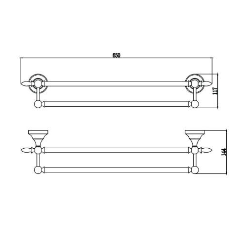Полотенцедержатель Savol S-06848A - фото 3