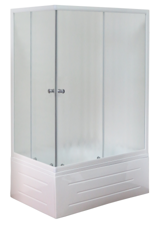 Душевой уголок Royal Bath BP RB8120BP-C-R 120х80 стекло матовое профиль белый с поддоном