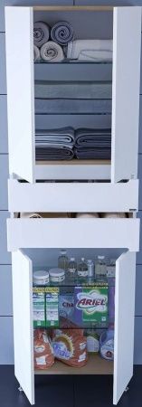 Шкаф-пенал СанТа Лондон 524004 60х190 напольный цвет белый