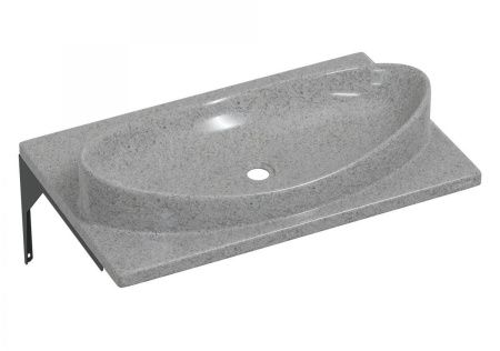 Раковина из искусственного камня СанТа 900143 70х50 подвесная цвет серый