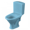 Унитаз-компакт напольный с бачком Santeri Вест 1P2018S0600BF голубой с сиденьем каскадный смыв