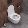 Унитаз подвесной Cezares RELAX CZR-3806-53-TH-TOR/SC белый с сиденьем микролифт безободковый смыв торнадо