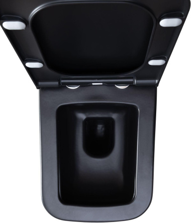 Чаша унитаза подвесная Allen Brau Infinity 4.21011.31 цвет черный матовый без сиденья безободковая каскадный смыв