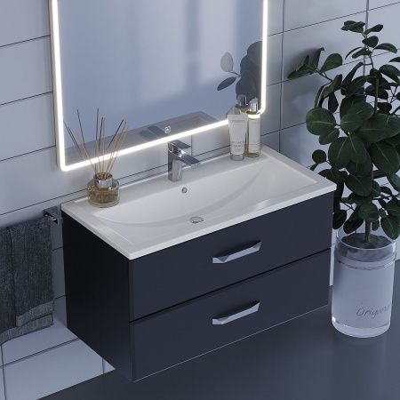 Тумба с раковиной Uperwood Foster 291020537 90х50 цвет черный